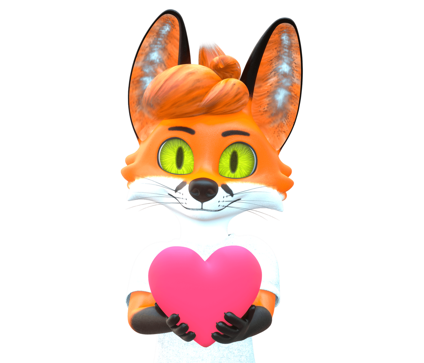 whitefox whitefox holding heart